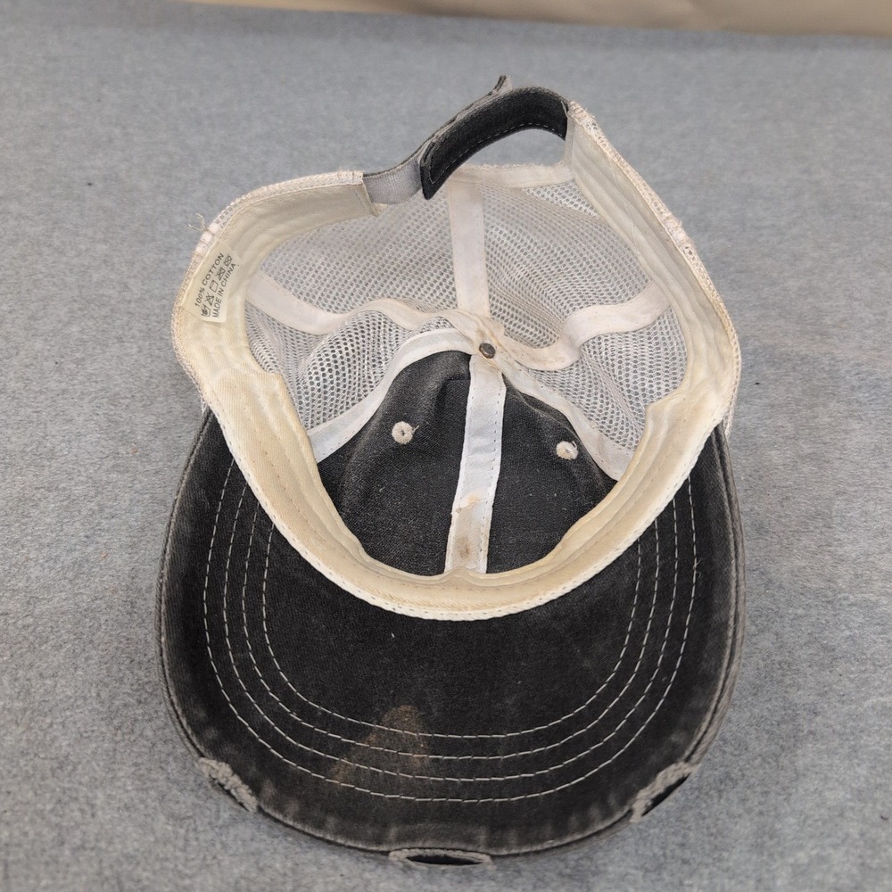 Black Creek Alabama Trucker Hat Distressed Mesh Cap Coordinates Casual - Picture 3 of 3